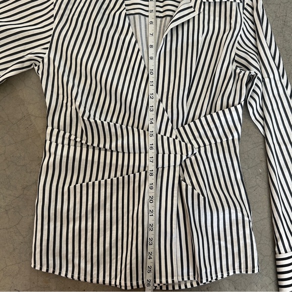 FRAME DENIM đź‘” Oversized Striped Blouse with exaggerated sleeves - Picture 7 of 8